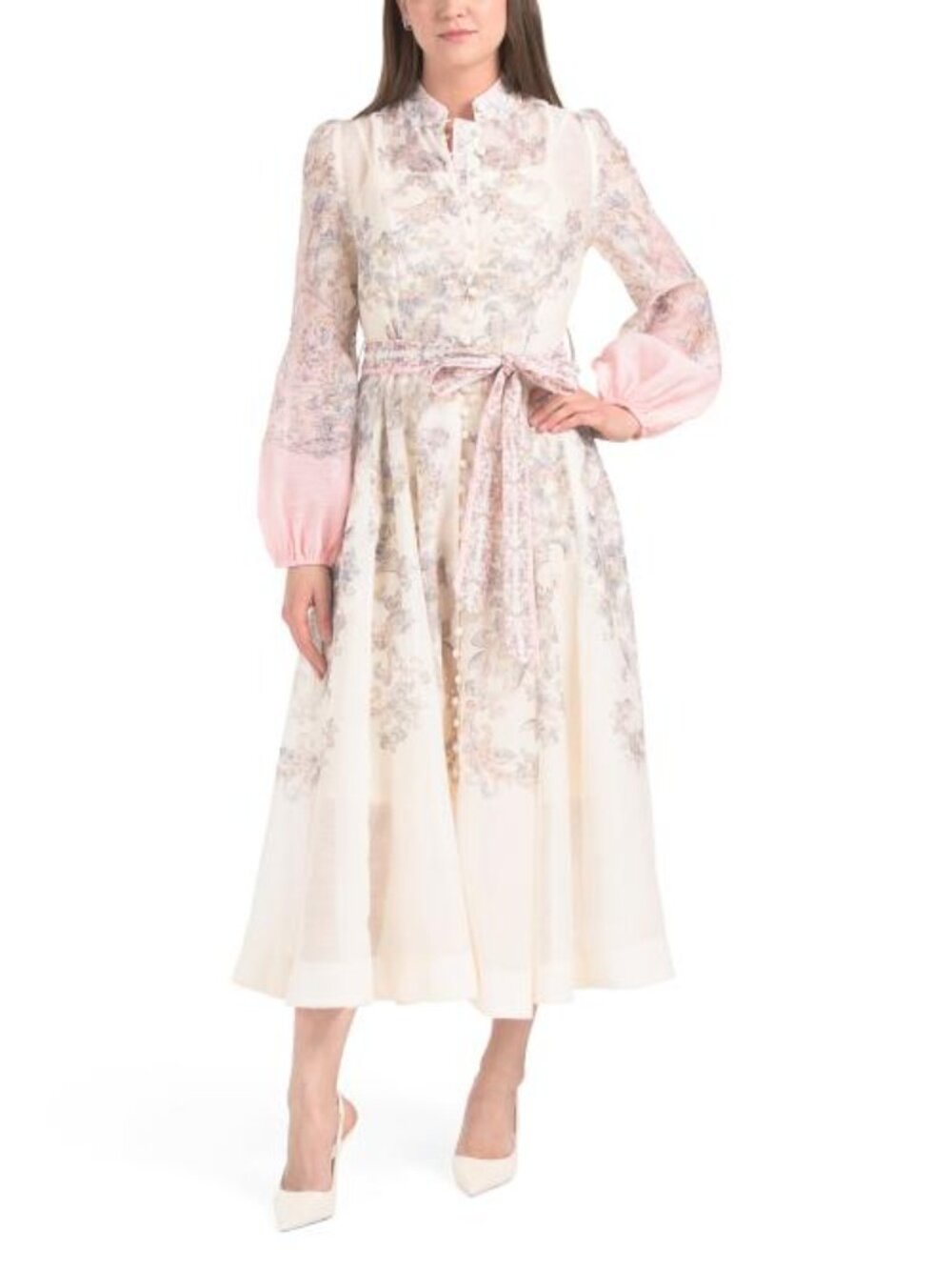 NANCY YANG tie waist dress